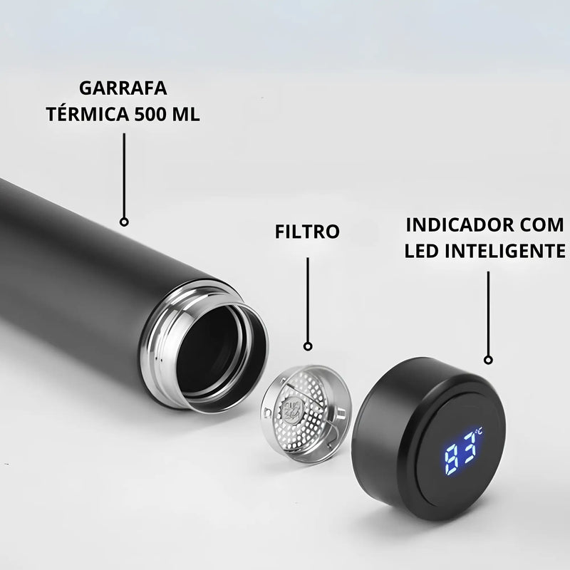 Garrafa Térmica 500ml com LED CO