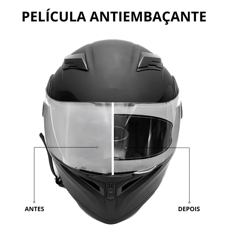 Película Antiembaçante e Antichuva para Capacete CO