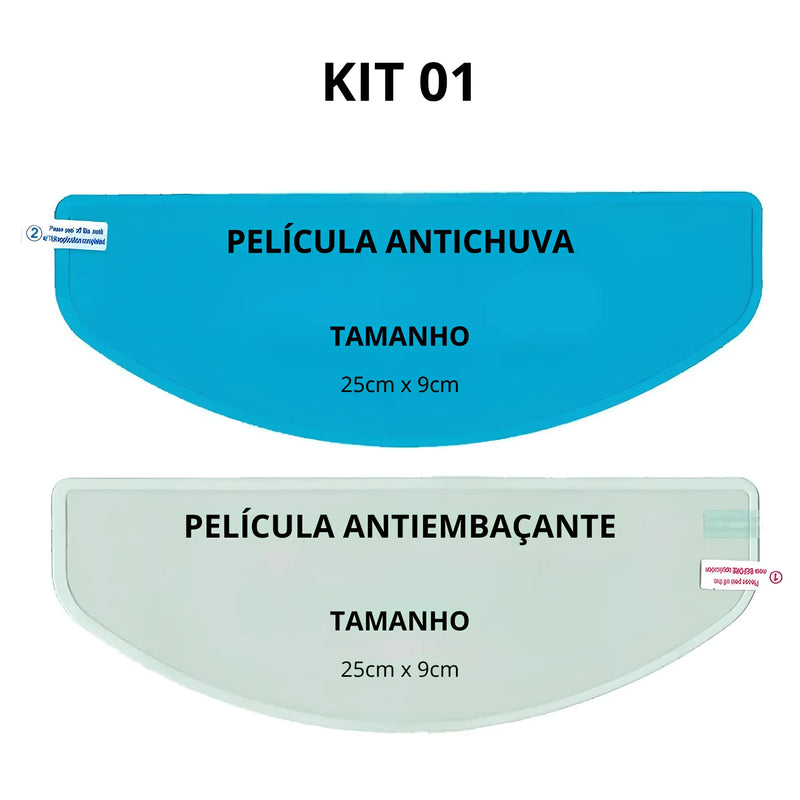 Película Antiembaçante e Antichuva para Capacete CO